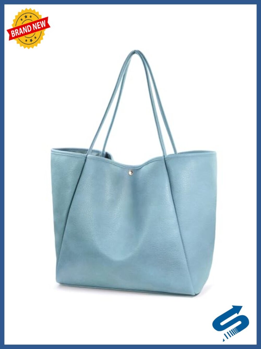 Oversize PU Leather Tote Women Weekender Travel Shopper Handbag